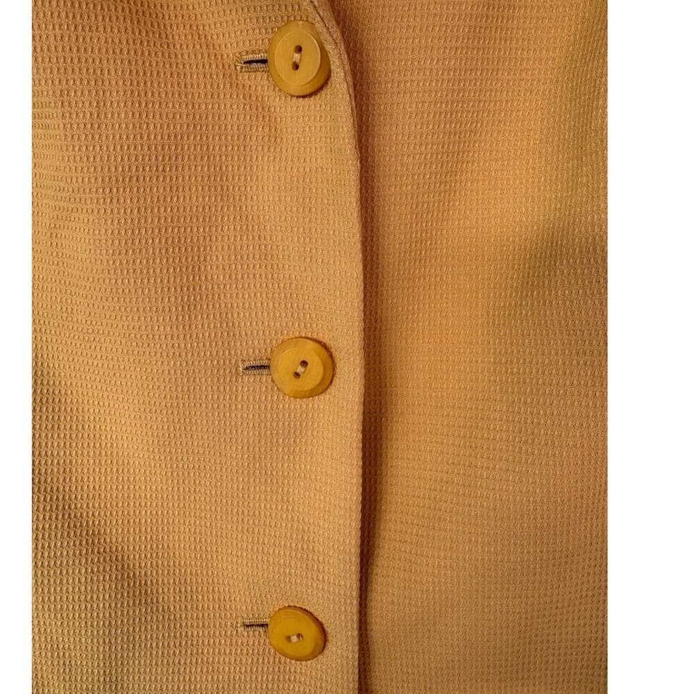 Kasper Women's Yellow Notch Collar Button Blazer - Picture 6 of 10